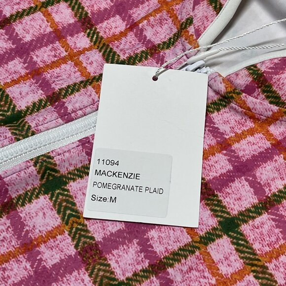 Smith & Quinn Mackenzie‎ Dress Womens M Pomegranate Plaid Pleated Mini Athletic - Picture 10 of 10